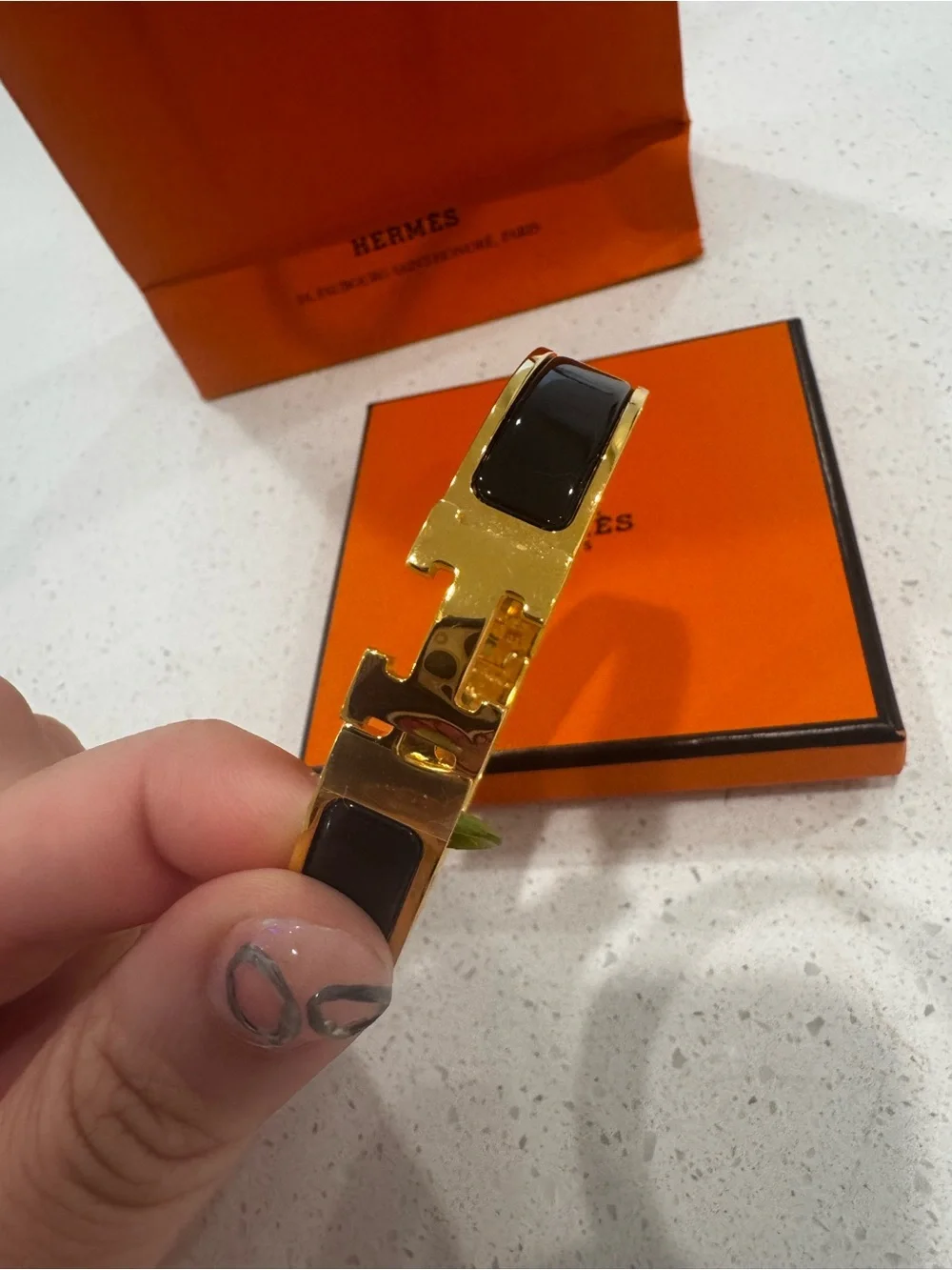 Hermes Gold Clic H Bracelet